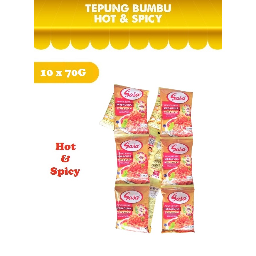 

Sasa Tepung Bumbu Serbaguna Hot & Spicy Renceng [10x 70 Gr ]