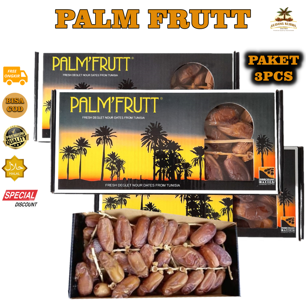 

PALM FRUTT HEMAT 3PCS/KURMA TUNUSIA TANGKAI 500GR [3PCS PALM FRUTT]