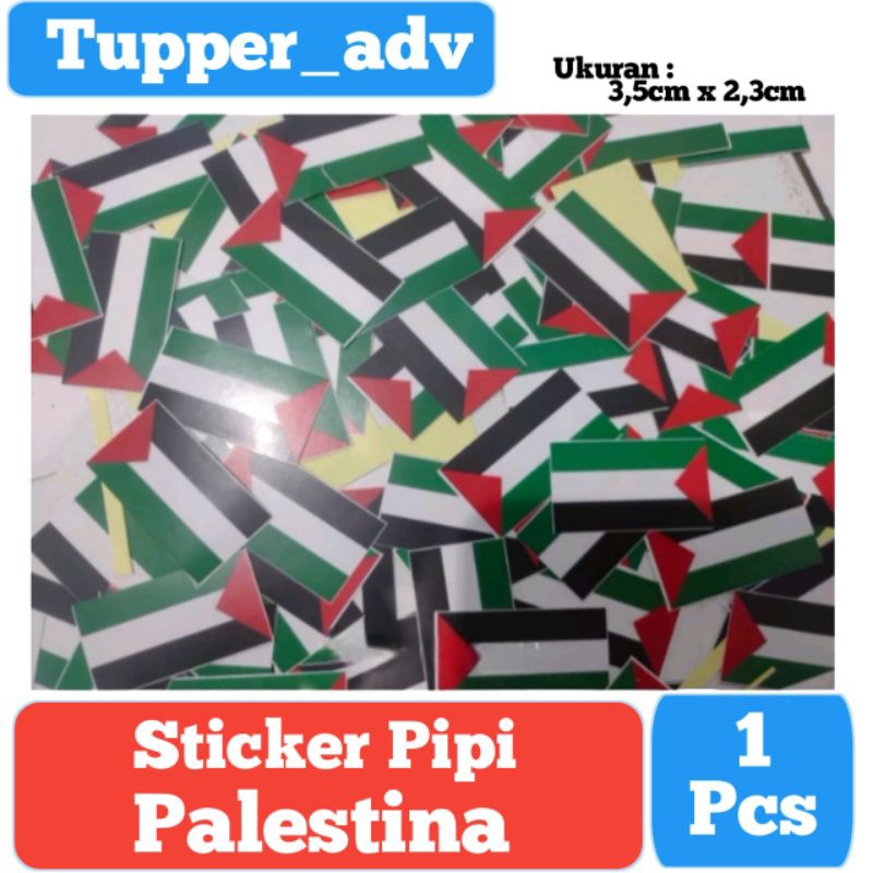 

Sticker Pipi Bendera Palestina / Tempelan Pipi Palestine