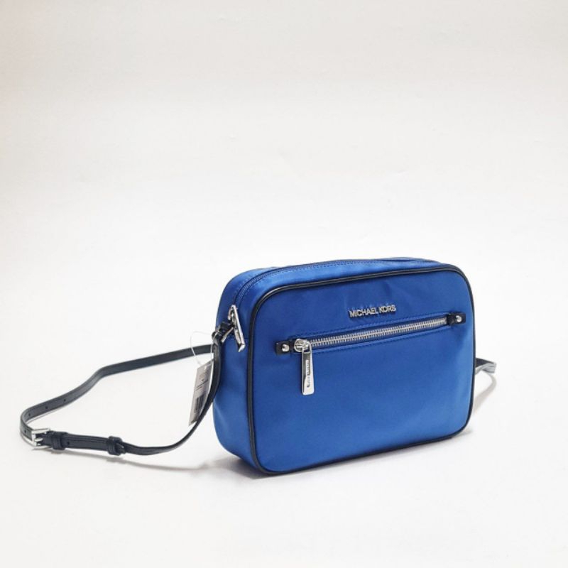 Tas Slempang Wanita Original MK Polly Large EW Nylon Crossbody Blue