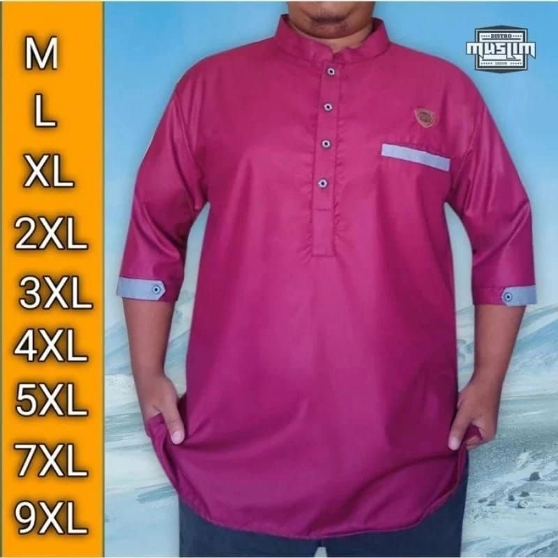Baju Koko Pria Jumbo Murah Keren XXXl Xxxxl Kemeja 3/4 Big Size 5xl 7xl 9xl