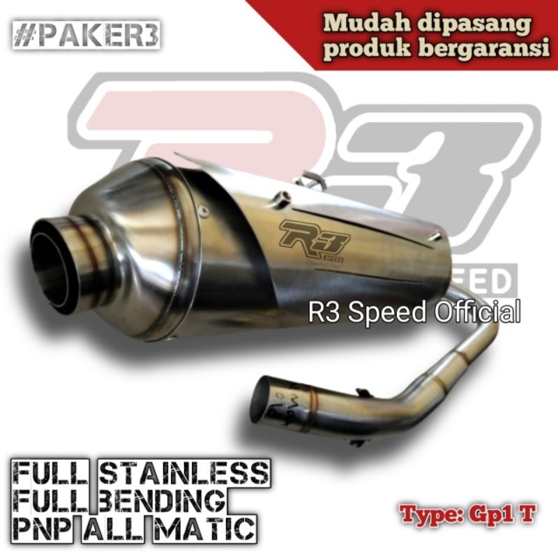 knalpot standar racing Nmax Aerox Pcx Lexy Scoopy Beat Mio Adv Fillano Stylo original R3 Speed GP1 T