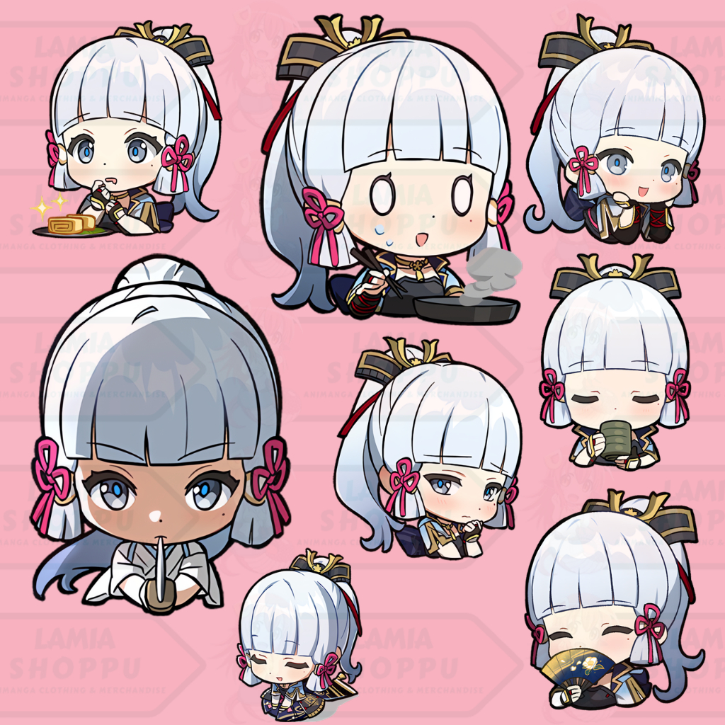 

Sticker Genshin Impact Kamisato Ayaka | Sticker GI Ayaka Chibi | Sticker Vynil Genshin Impact Satuan
