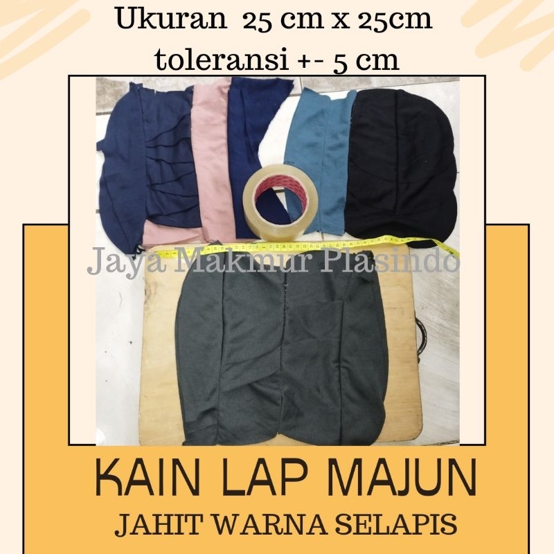 Kain Lap Majun Jait Selapis Warna/Majun Jaitan warna tipis/Majun Sambung Super