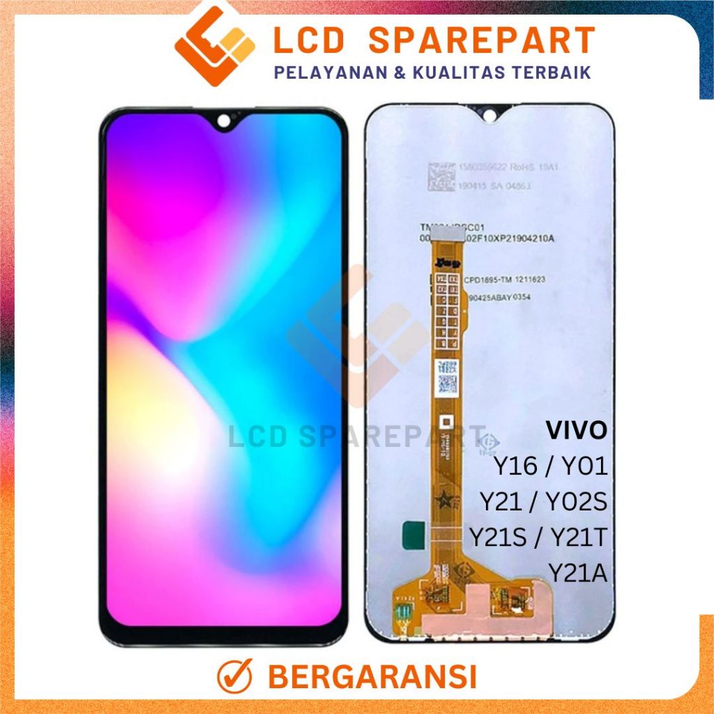 LCD Touchscreen Vivo Y16, Vivo Y21, Vivo Y21S, Vivo Y02S, Y21T, Y21A ORI Fullset