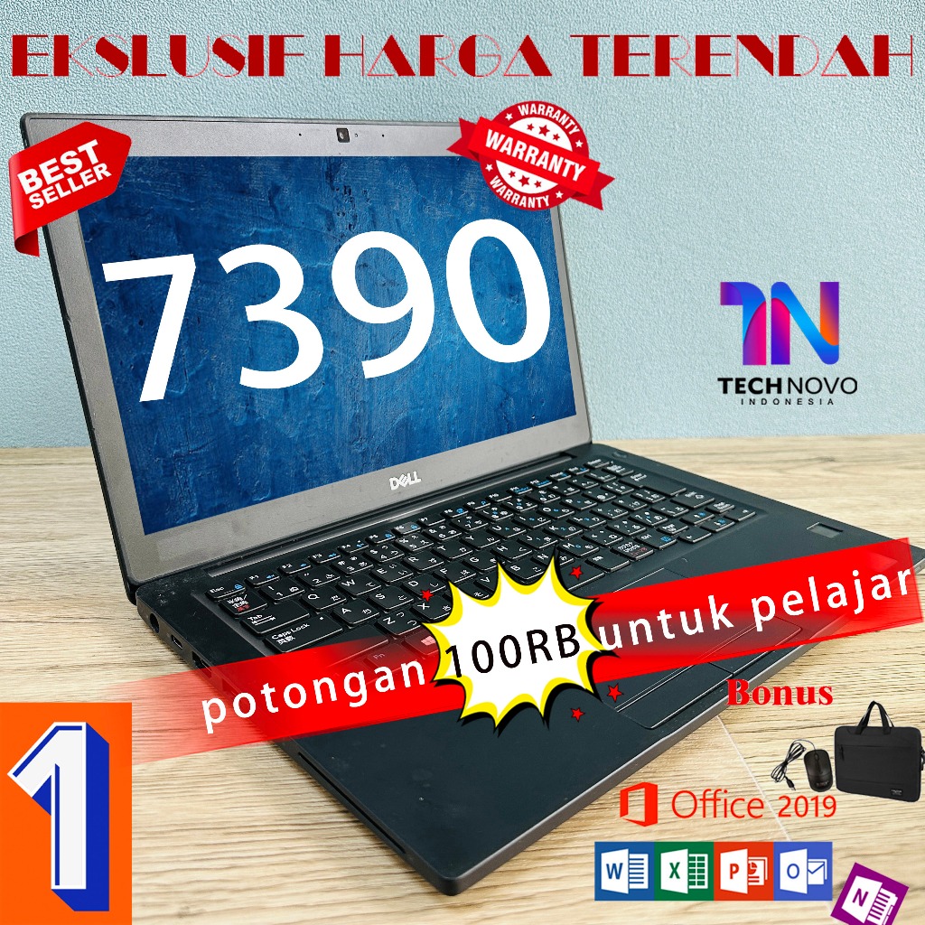 Dell Latitude 7390 touchscreen second Laptop Intel Core i5/i7 Ram 8gb ssd 128/256gb Peningkatan baru