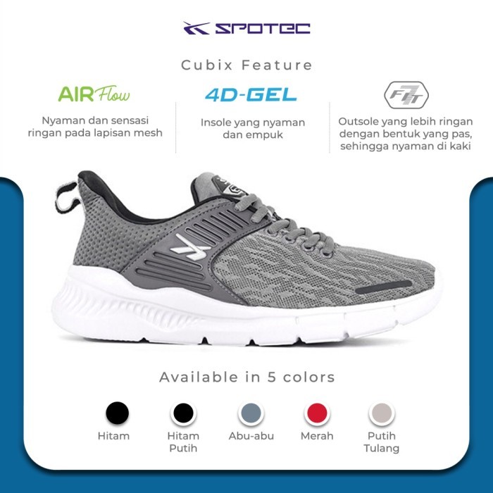 Sepatu Running / Rijek / Spotec / Original / Cubix