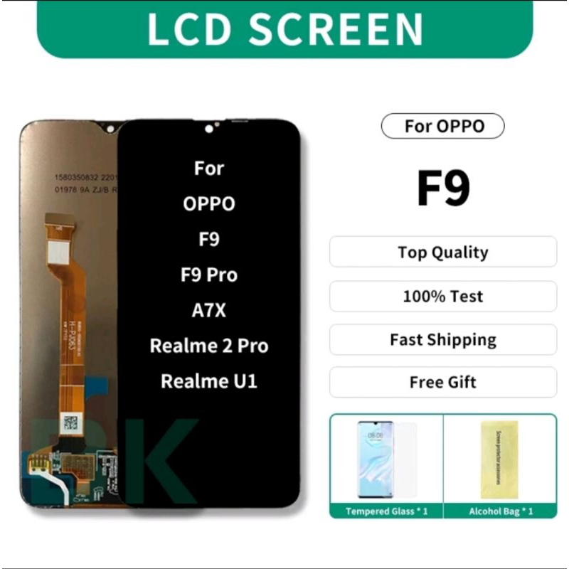 LCD Touchscreen Oppo F9 / F9 PRO / Realme 2 PRO Fullset kualitas Crown super.