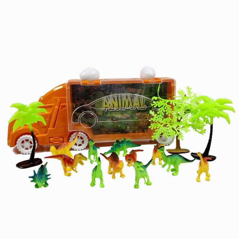Mainan Anak Truk Box Pengangkut Dinosaurus / Mainan Truk Animal / Mainan Truk Dino