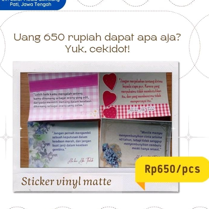 Sticker Kata Mutiara Random | Penerbit CMG