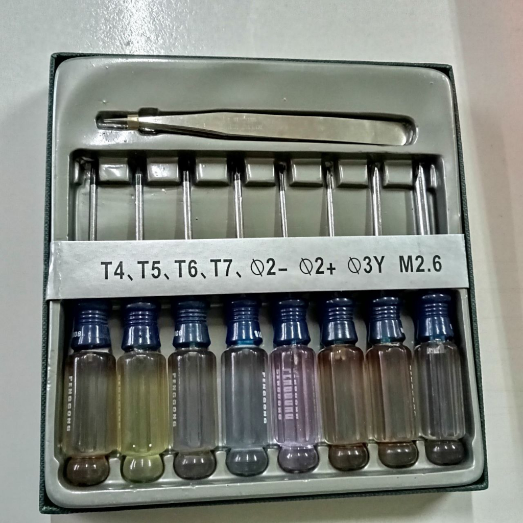 Obeng HP 8 macam full set / obeng HP NO.8018 full set 8 mata / obeng 8+1 pcs