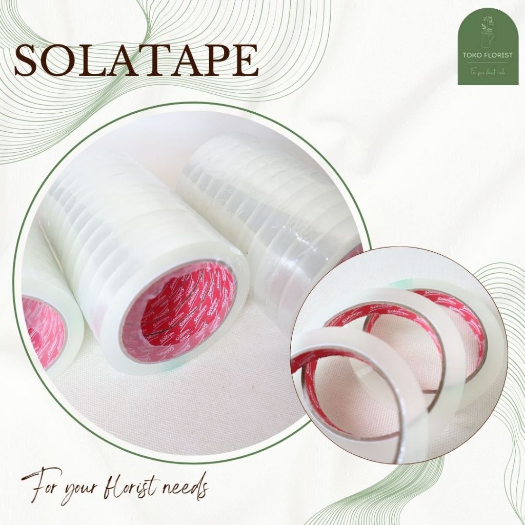 

GROSIR Isolasi tape opp - solasi Bening SOLATAPE isi 12pcs