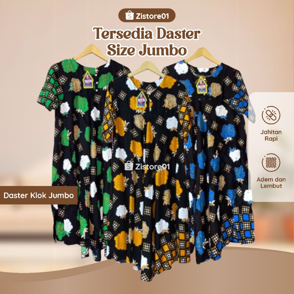 Homedress Baju Daster Klok Payung Jumbo SariBusana Wanita Bahan Adem Anti Gerah Terlaris - Zistore01