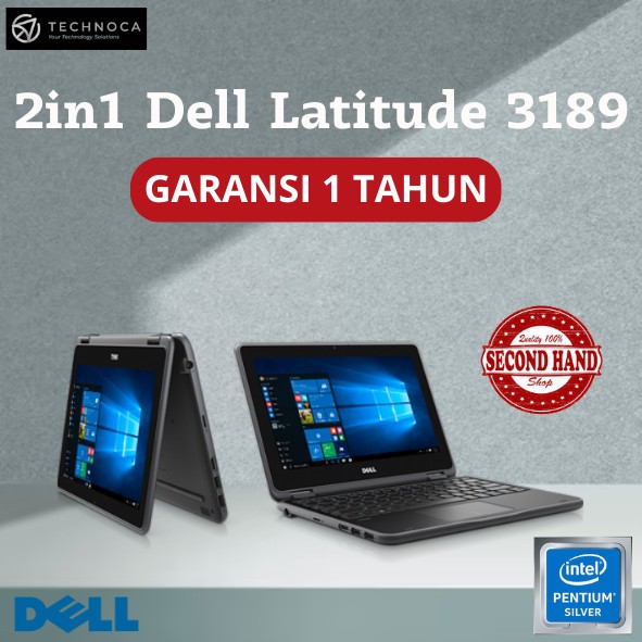 Laptop 2in1 DELL 3189 Intel Pentium Ram 8GB SSD 128GB