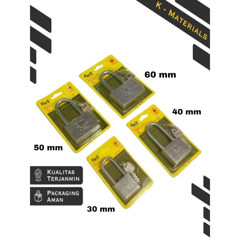 GEMBOK STAINLESS  LEHER PANJANG ANTI KARAT / GEMBOK NIKEL LEHER PANJANG / GEMBOK RUMAH / GEMBOK PAGA