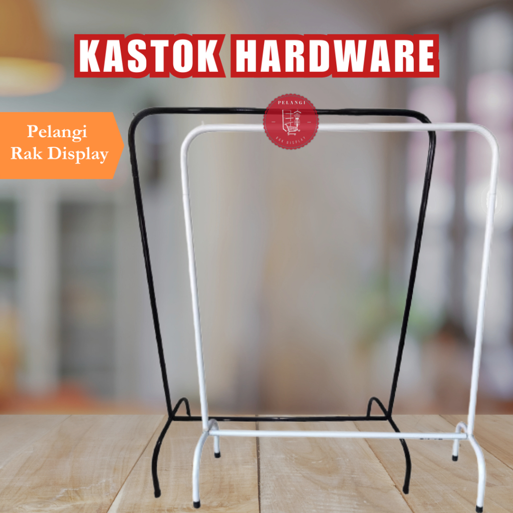 Gawangan Baju/Kastok Baju Estetik /Gantungan Lengkung /WARNA Hitam/WARNA Putih/Gawang Baju Gantung