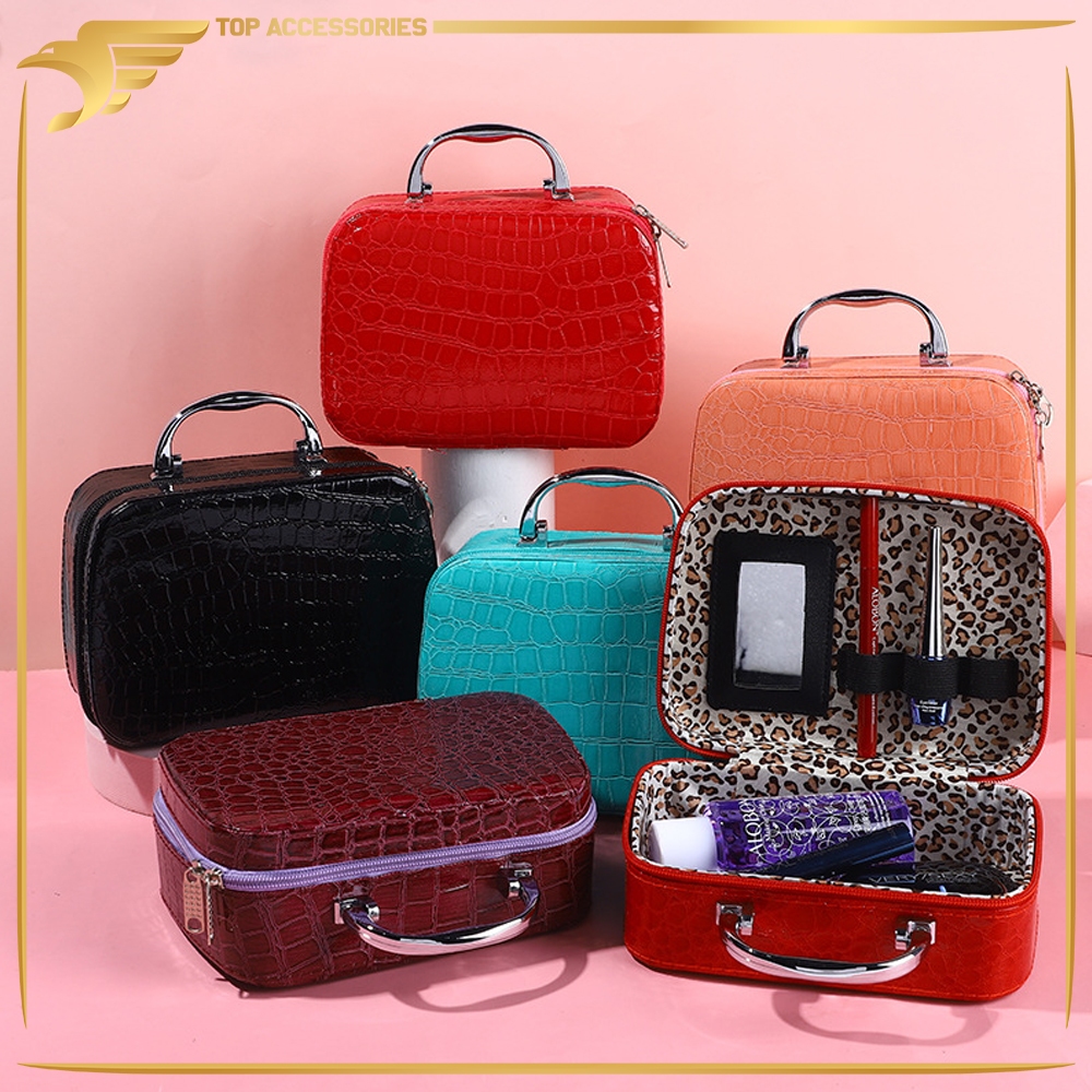 Tas Makeup Kaca / Tas Kosmetik / Tas Makeup Mini / Tas Makeup Travelling / Tas Serbaguna TOP90