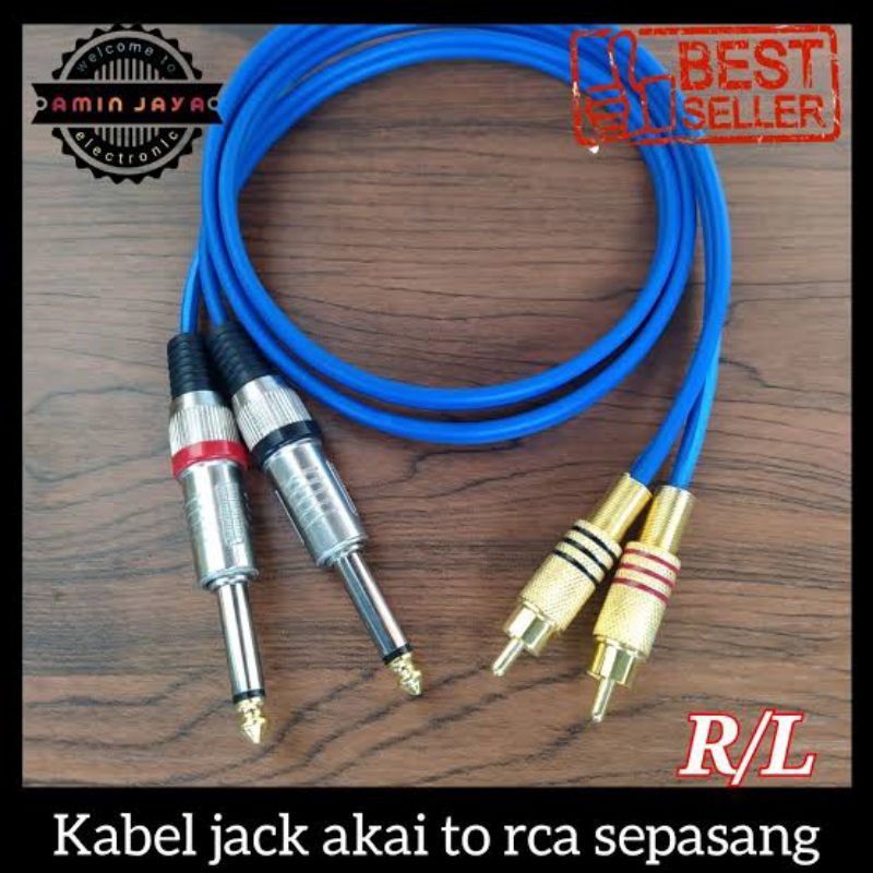 kabel audio jack akai mono to jack rca 2pcs