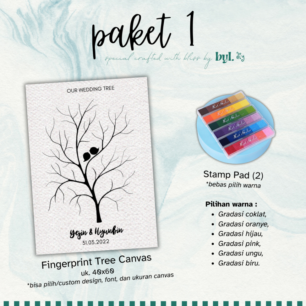

(PAKET 1) Fingerstamp Guestbook uk 40x60