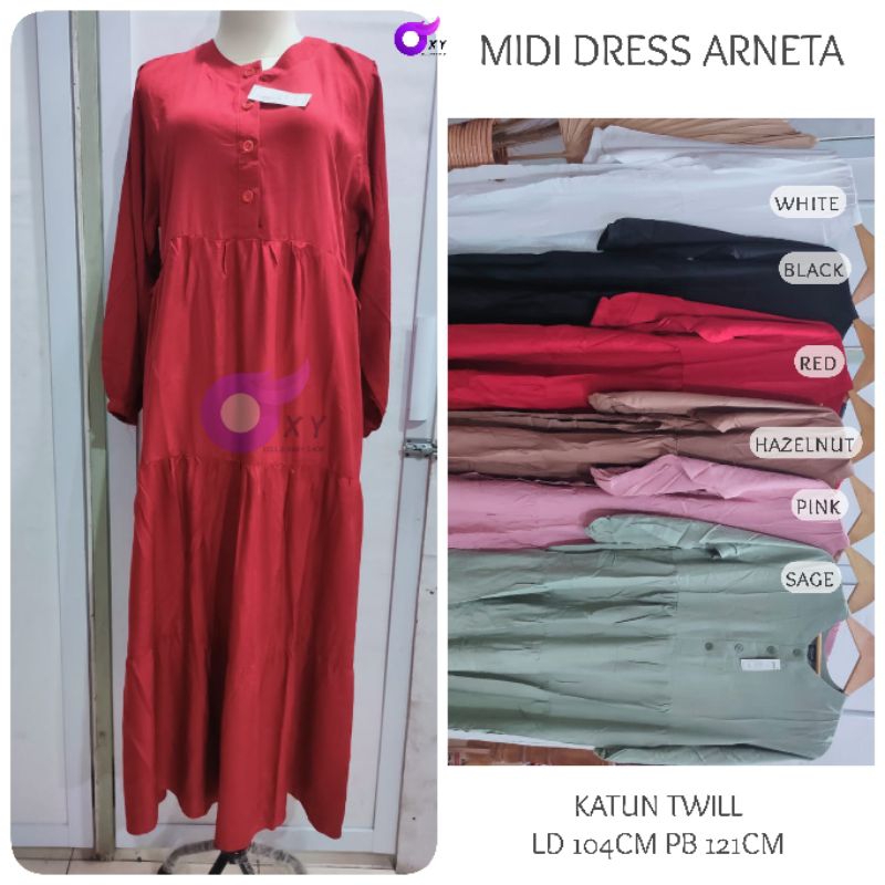 midi dress arnetta / midi dress / long tunik