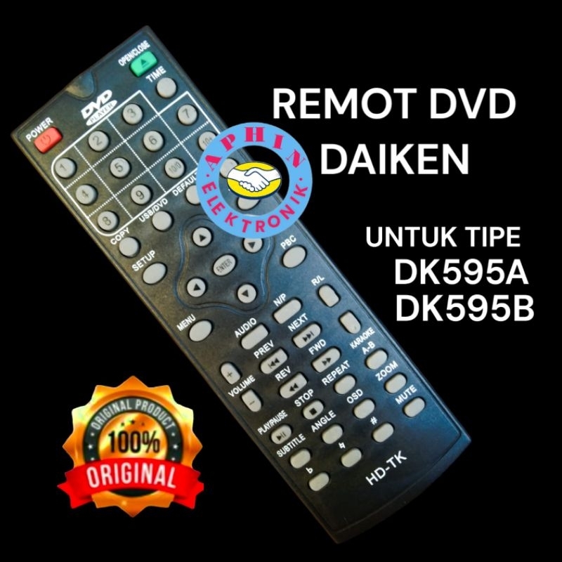 Remot DVD DAIKEN HDMI Remote DVD ORIGINAL DAIKEN HDMI