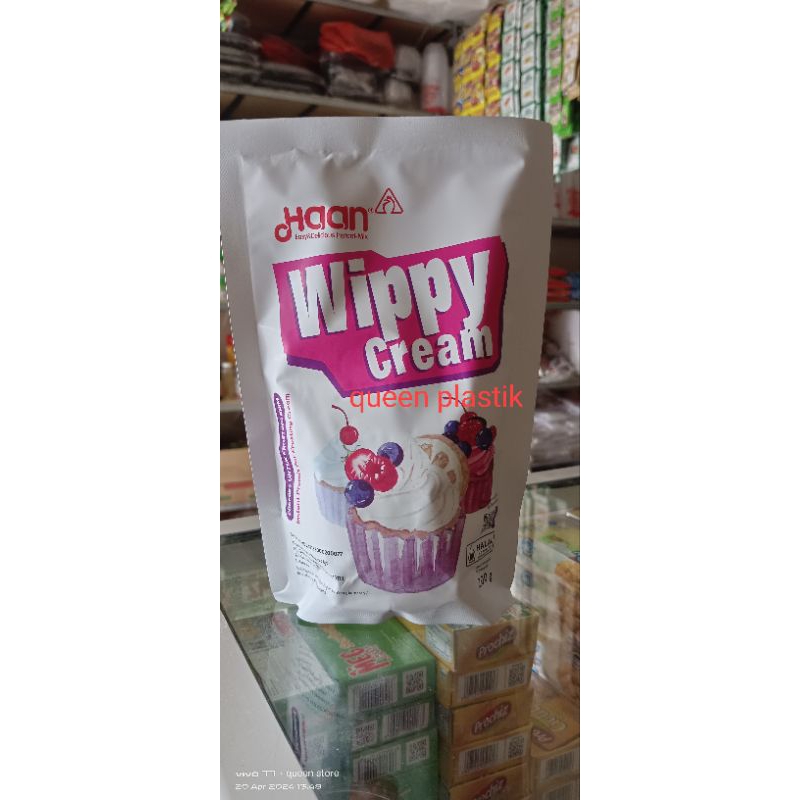 

Haan wippy cream200 gram pouch whipped cream instant topping bubuk