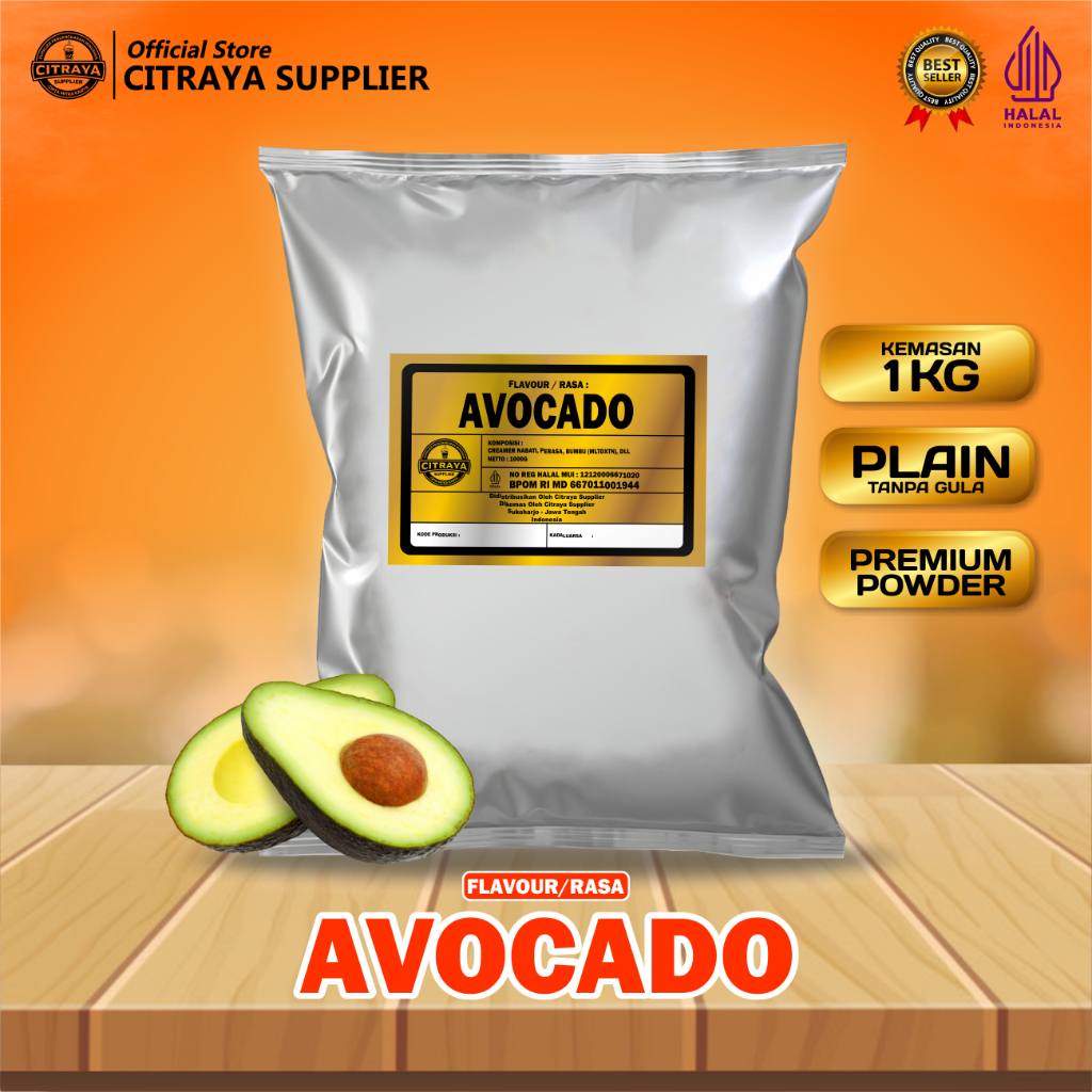 

BUBUK MINUMAN CITRAYA POWDER RASA AVOCADO / BUBUK CITRAYA POWDER RASA AVOCADO / SERBUK MINUMAN RASA AVOCADO / BUBUK MINUMAN KEKINIAN AVOCADO / MINUMAN INSTAN AVOCADO CITRAYA POWDER