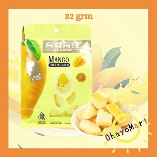 

TYL Ursnacks freeze dried mango / Snack buah kering rasa mangga 32grm