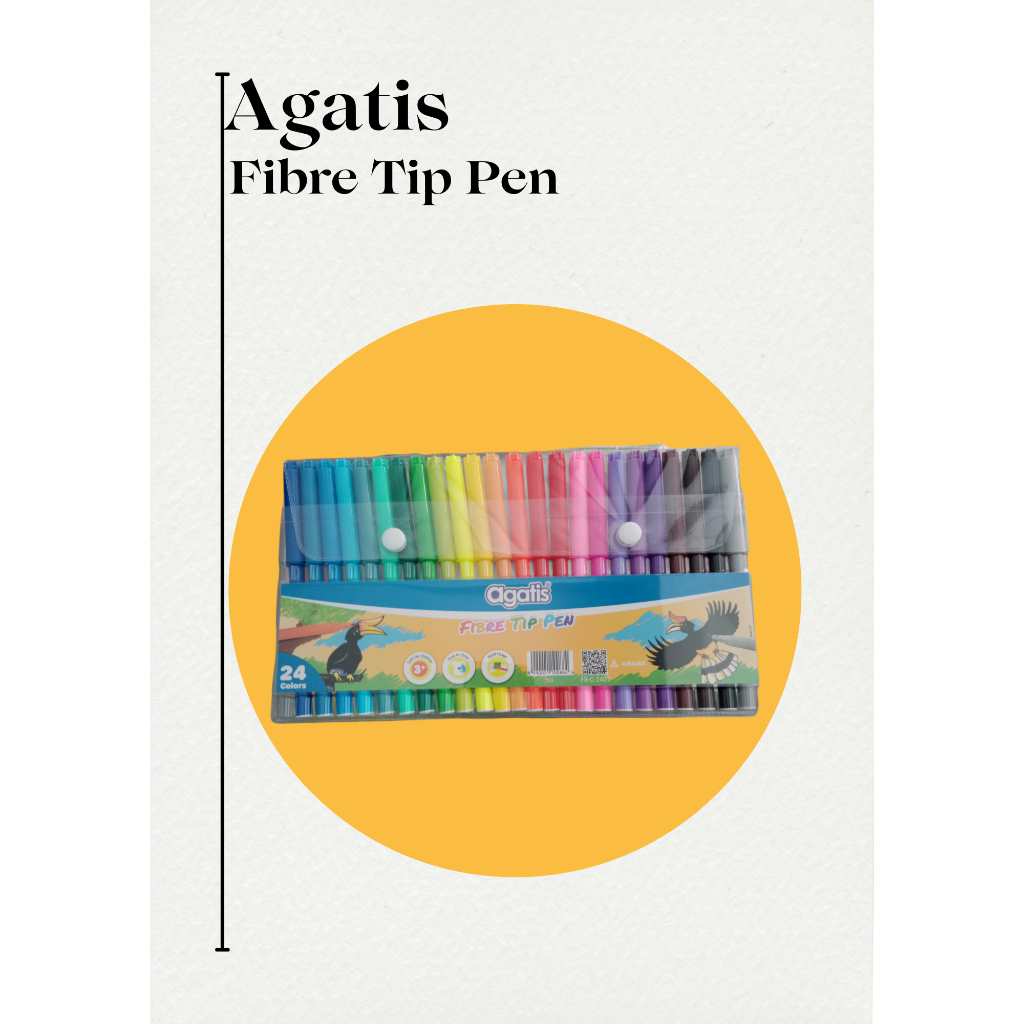 

Agatis Fibte Tip Pen 24 colours