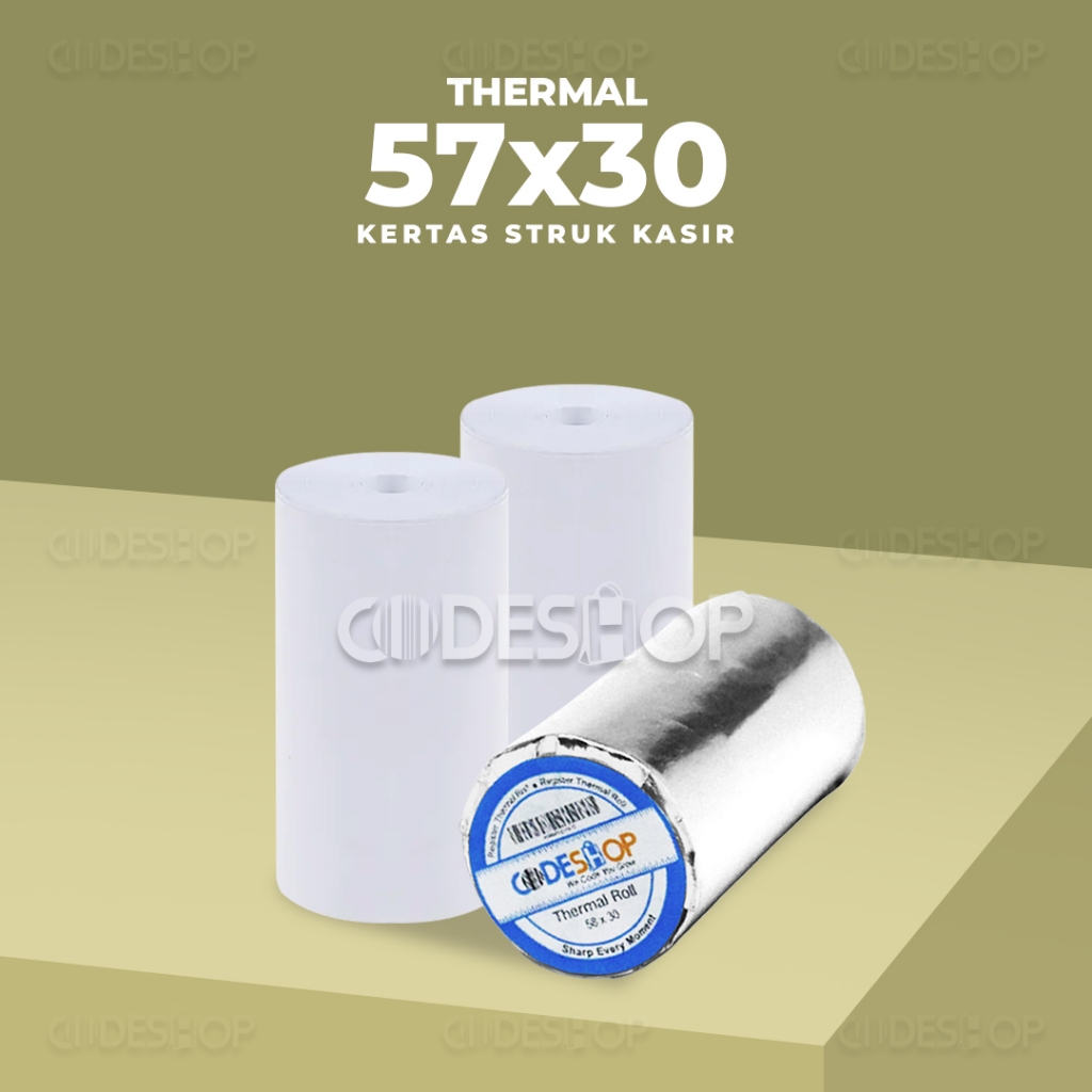 

Kertas Kasir Thermal Codeshop 57x30mm / 57x30 / 57 x 30 mm Struk Nota 58mm
