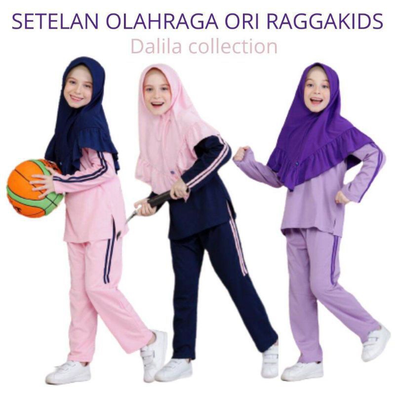 Setelan Olahraga anak perempuan Raggakids | Baju olahraga anak Baju set anak | kaos traning olahraga
