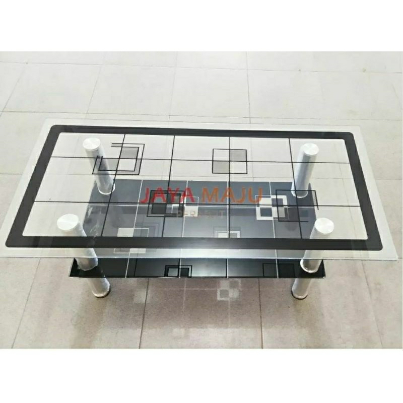 MEJA TAMU KACA 2 TINGKAT / Meja Kaca / Meja tamu minimalis / Meja ruang tamu
