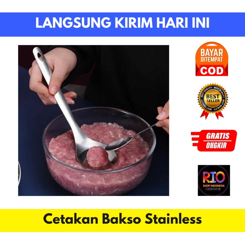 SENDOK CETAK BAKSO STAINLESS STEELS/ alat pencetak bakso