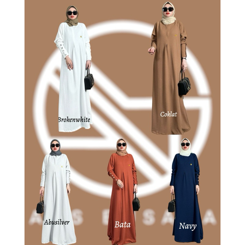 DRESS KNIT WAFLE SERIES BY ANS BUSANA | | KNIT WFLE MOM & KIDS ANS BUSANA | GAMIS KNIT WAFLE ANS BUS
