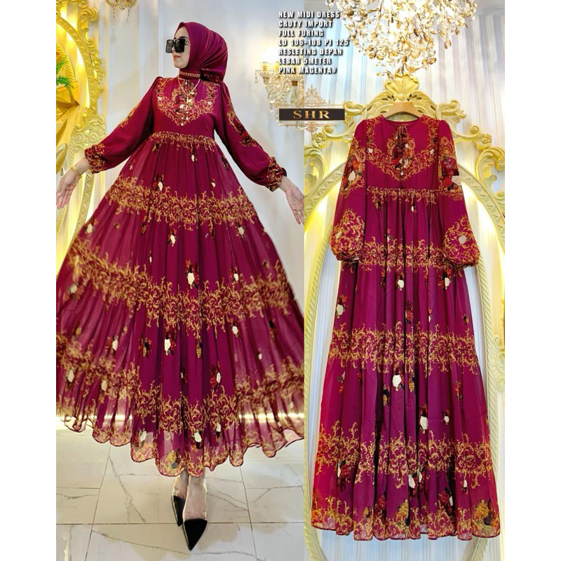 midi dress terbaru shr