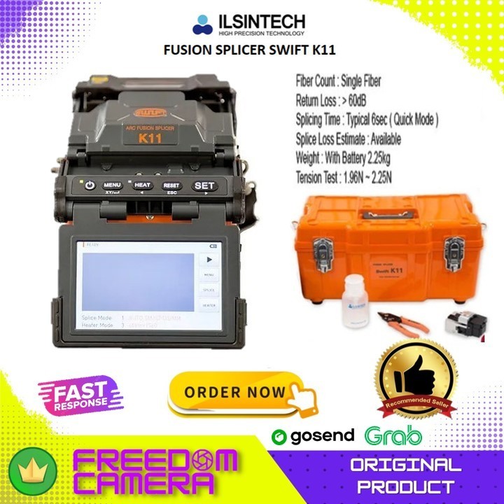 Splicer Swift Ilsintech K11 Alat Sambung Fiber Optik Fusion splicer