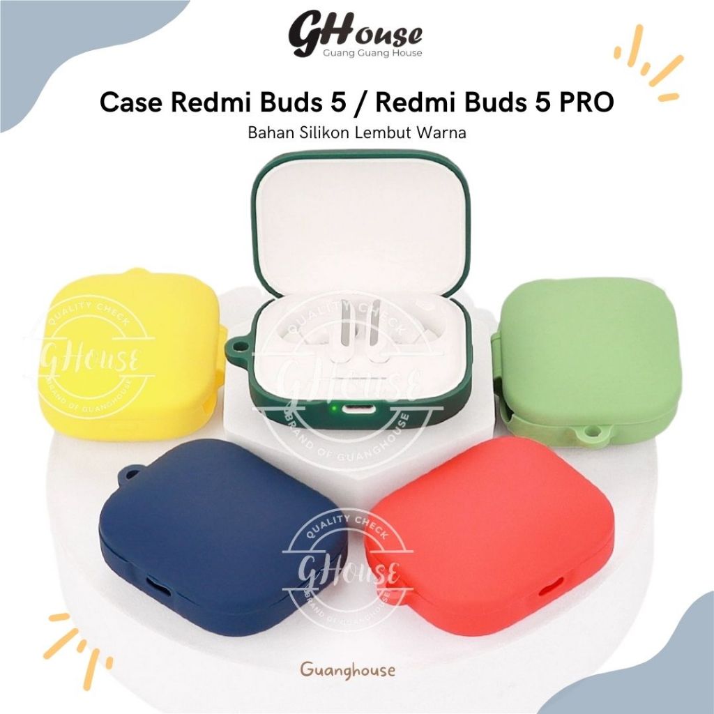 Case Redmi Buds 5 Pro Silicone Case Xiaomi Redmi Buds 5 Bahan Silikon