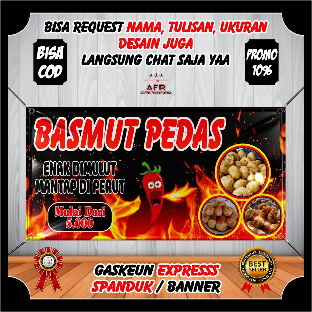 BANNER BASMUT BASRENG IMUT PEDAS, BANNER JUALAN CEMILAN BASMUT