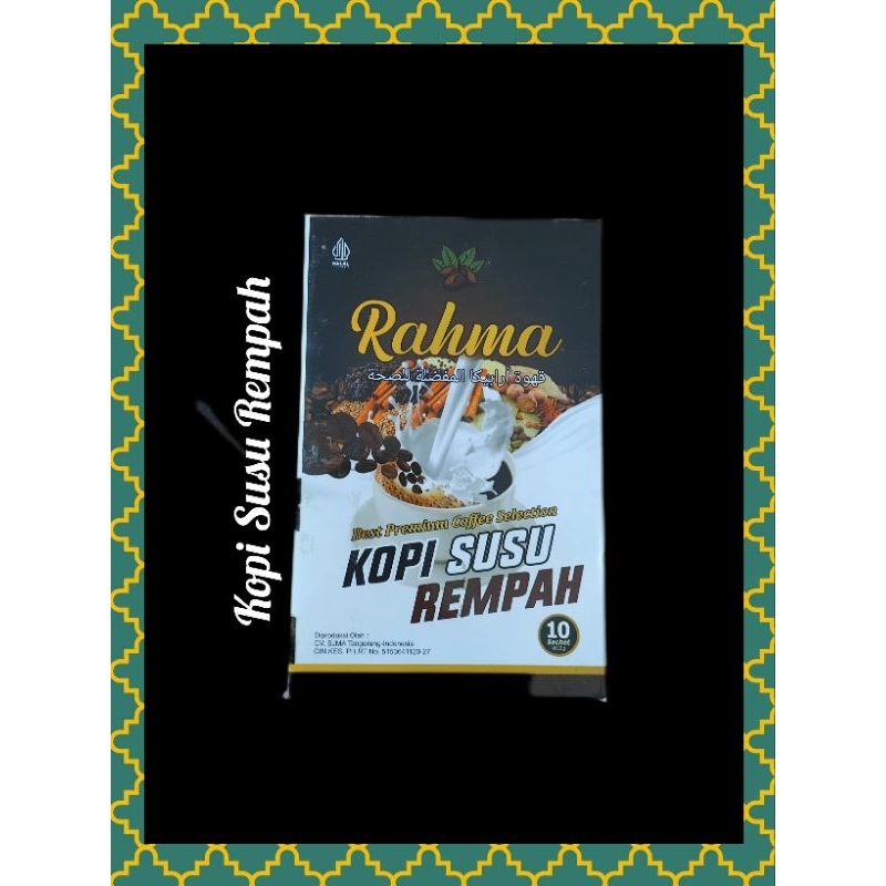 

Kopi Susu Rempah Rahma 1 box isi 10 sachet