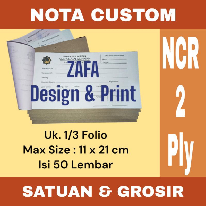 

NOTA KWITANSI CUSTOM 1/3 FOLIO 2 PLY