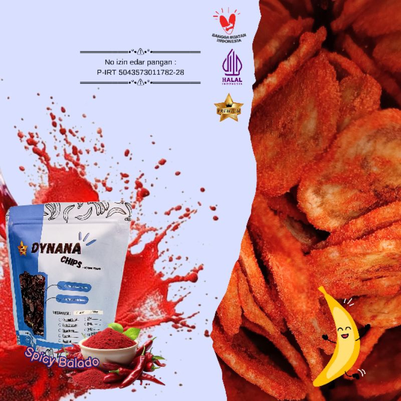 

Keripik Pisang Extra Spicy Balado Tabur - Dynana Chips ♛