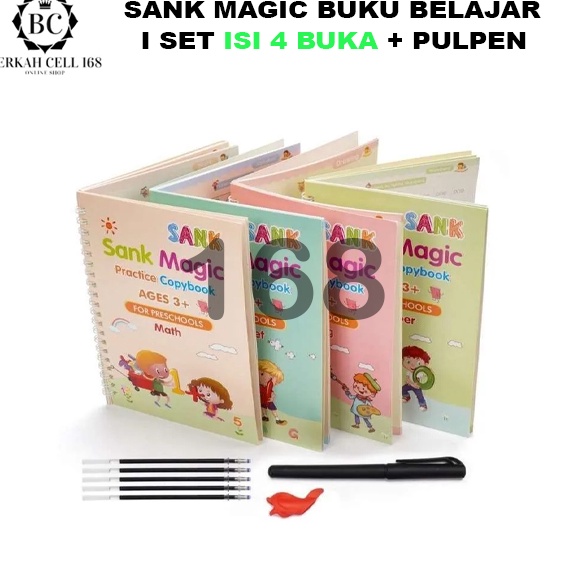 

Diskon Dasyat Sank Magic Buku belajar 1Set Isi 4 BukuPulpen Edukasi 3D Belajar Menulis Anak TK PAUD Angka Huruf BCL