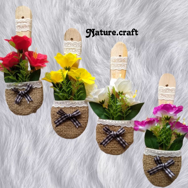 hiasan dinding bunga vas centong MINI