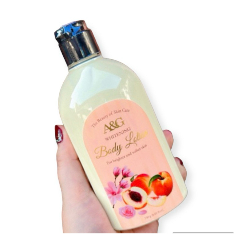 [ A & G BODY LOTION ] Lotion Peach A&G whitening Handbody pemutih lotion A&G whitening kuning