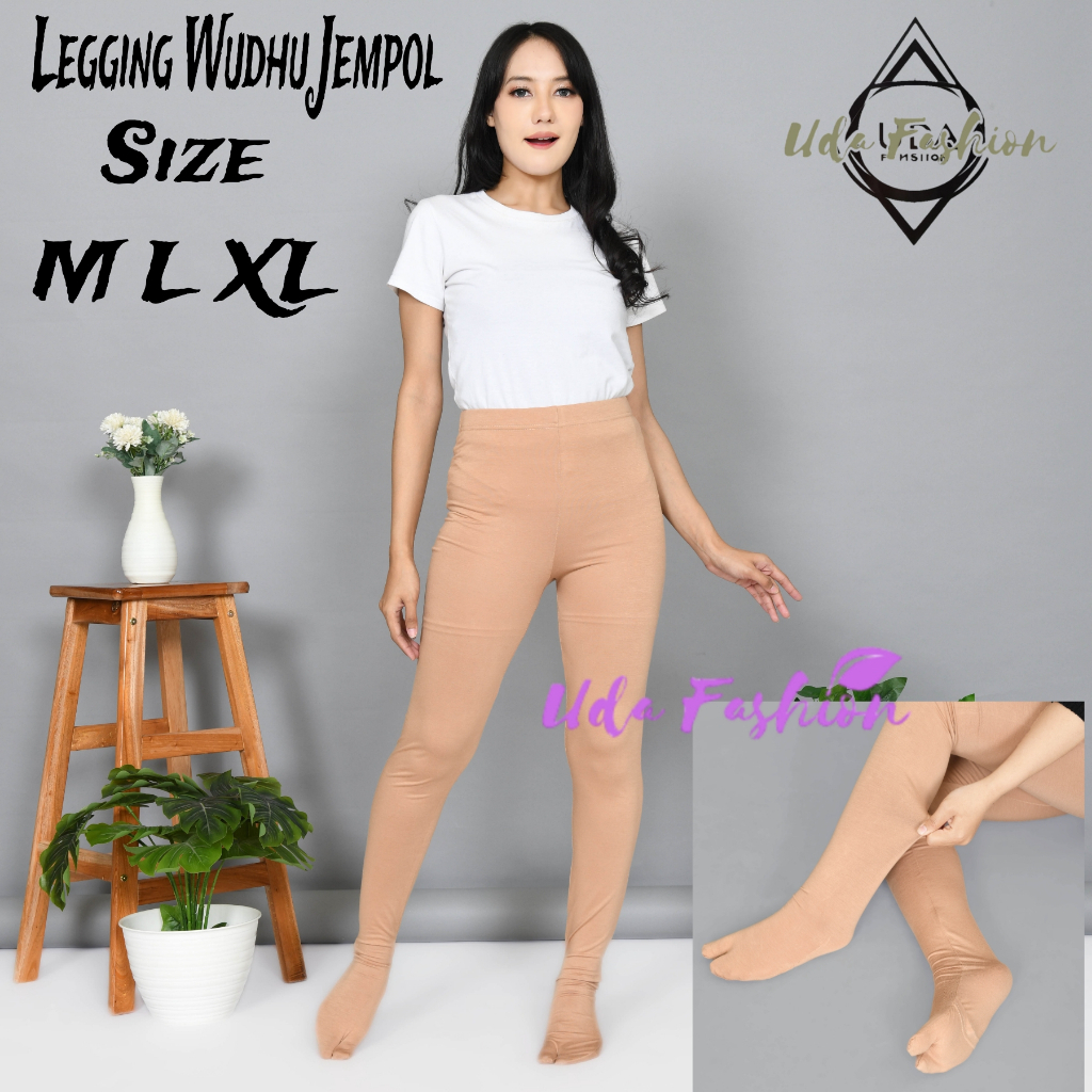 Legging Wudhu Jempol Bahan Spandek Rayon