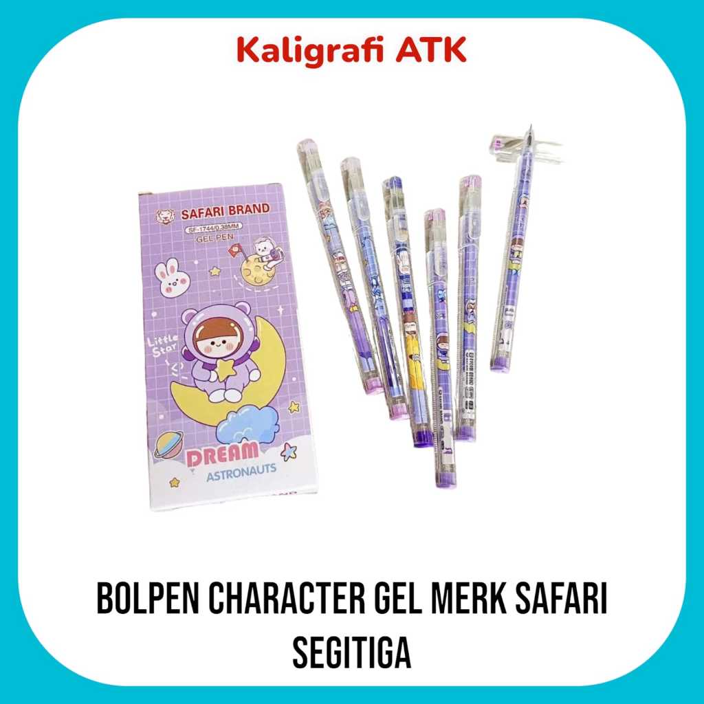 

Bolpen karakter gel safari segitiga