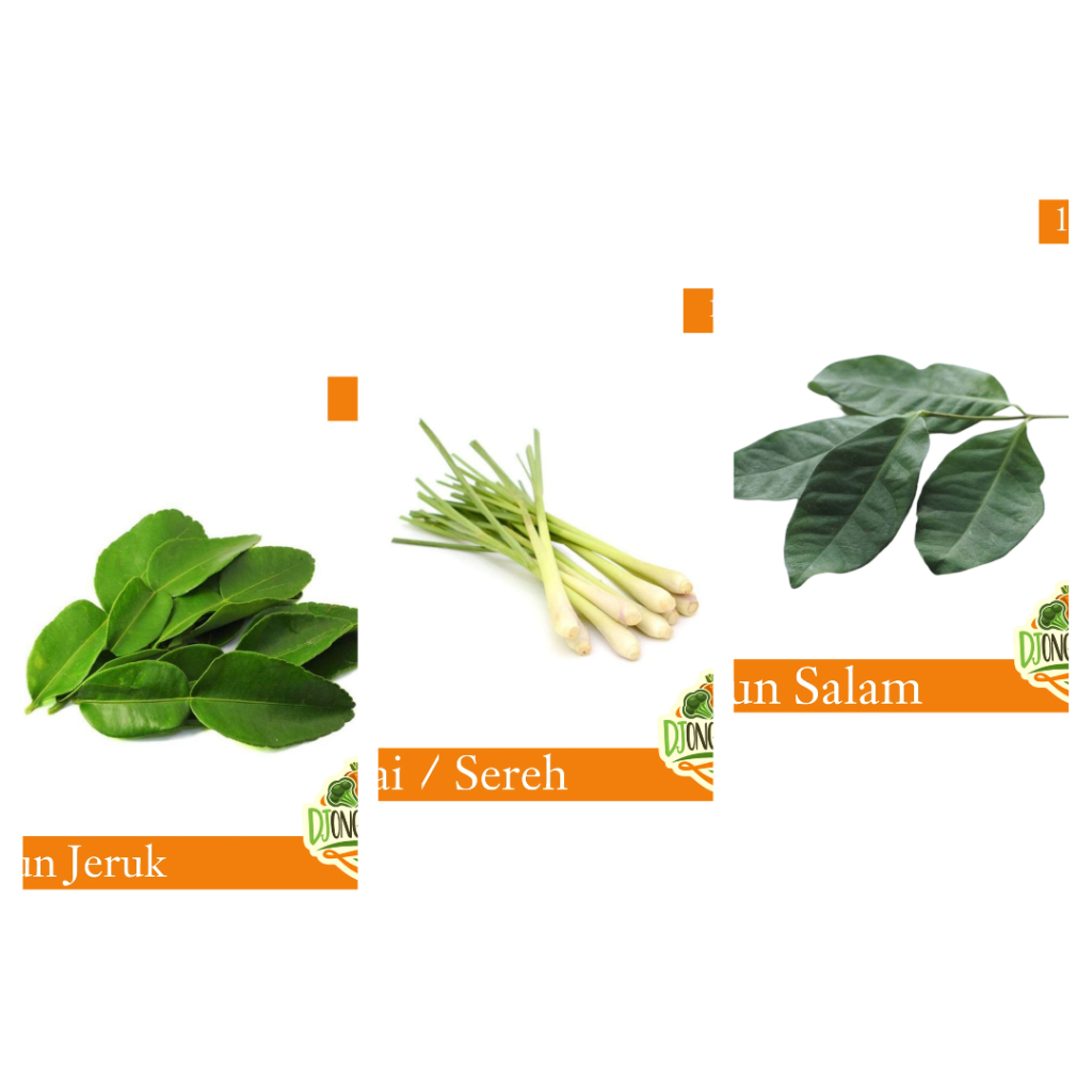 

Daun Jeruk / Sereh (Serai) / Daun Salam
