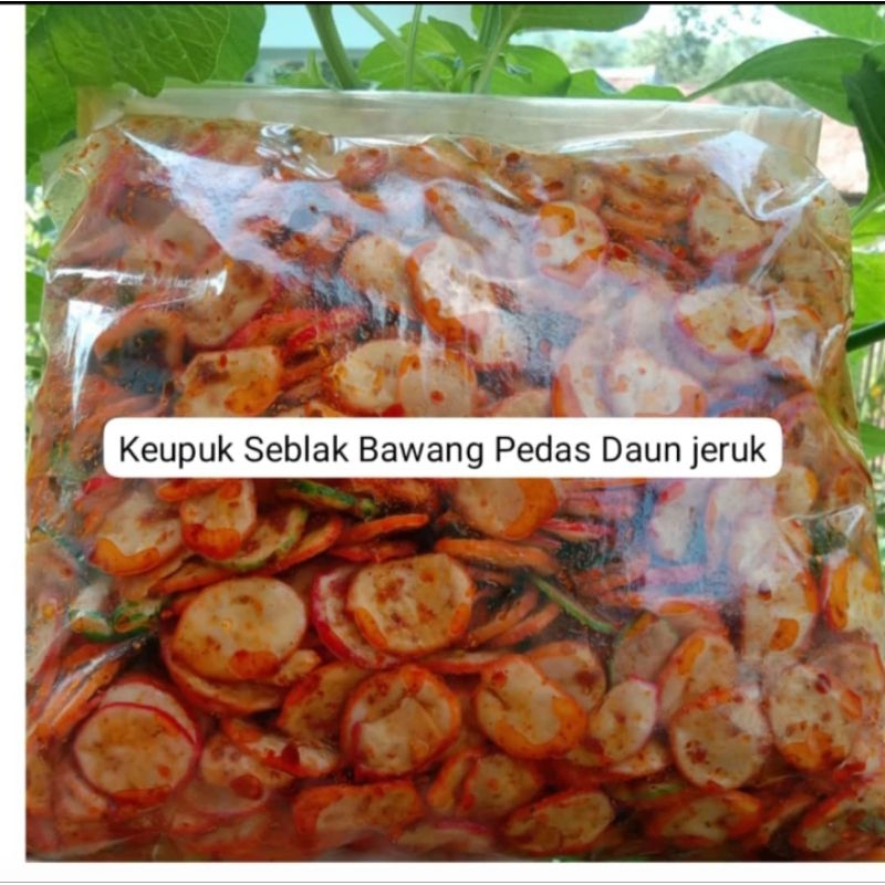 

Krupuk Seblak Kerupuk Bawang Pedas Daun Jeruk 500gram