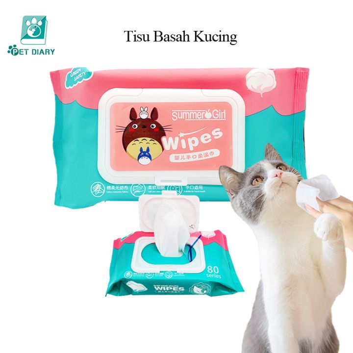 Pet Wipes Tissue Basah Kucing Untuk Mandi Tisu Kucing BasahGrooming Hewan