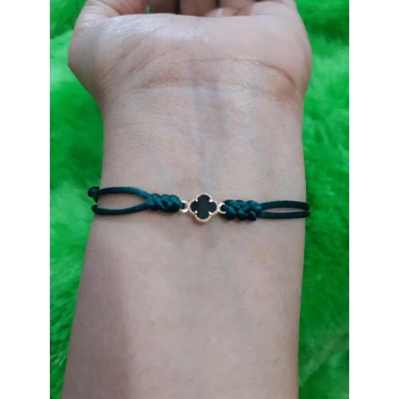 Gelang Tali Hijau Bunga Vanclieef Semar Nusantara